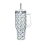 Mahjong Tile Print Insulated Tumbler with Handle - Jessi Jayne Boutique