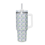 Mahjong Tile Print Insulated Tumbler with Handle - Jessi Jayne Boutique