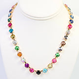 Shalimar Small Dark Multi Rhinestone Necklace - Jessi Jayne Boutique