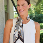 Henley Horsebit Buckle Black and Gold Scarf - Jessi Jayne Boutique