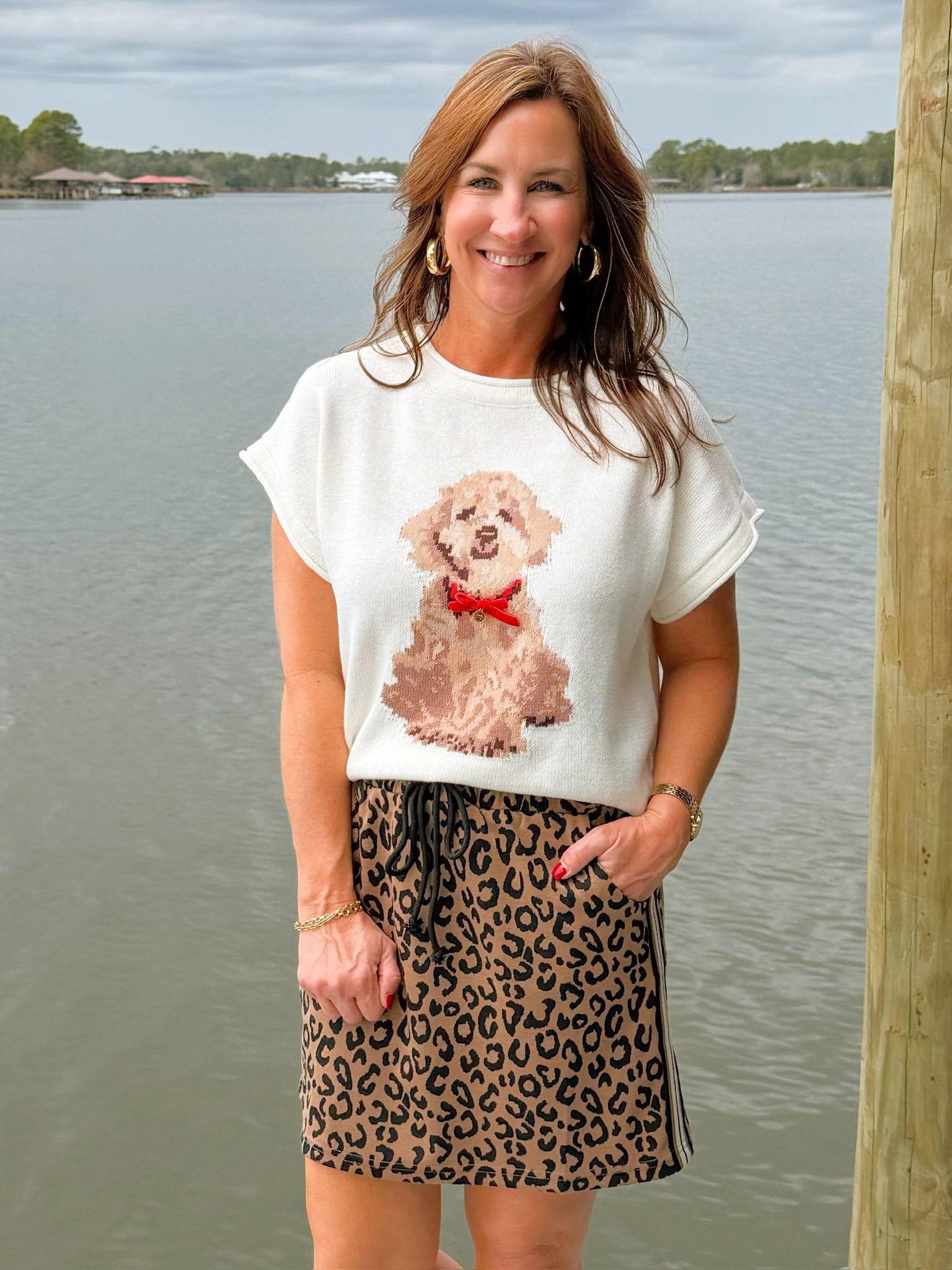 Cozy Companion Puppy Sweater Top - Jessi Jayne Boutique