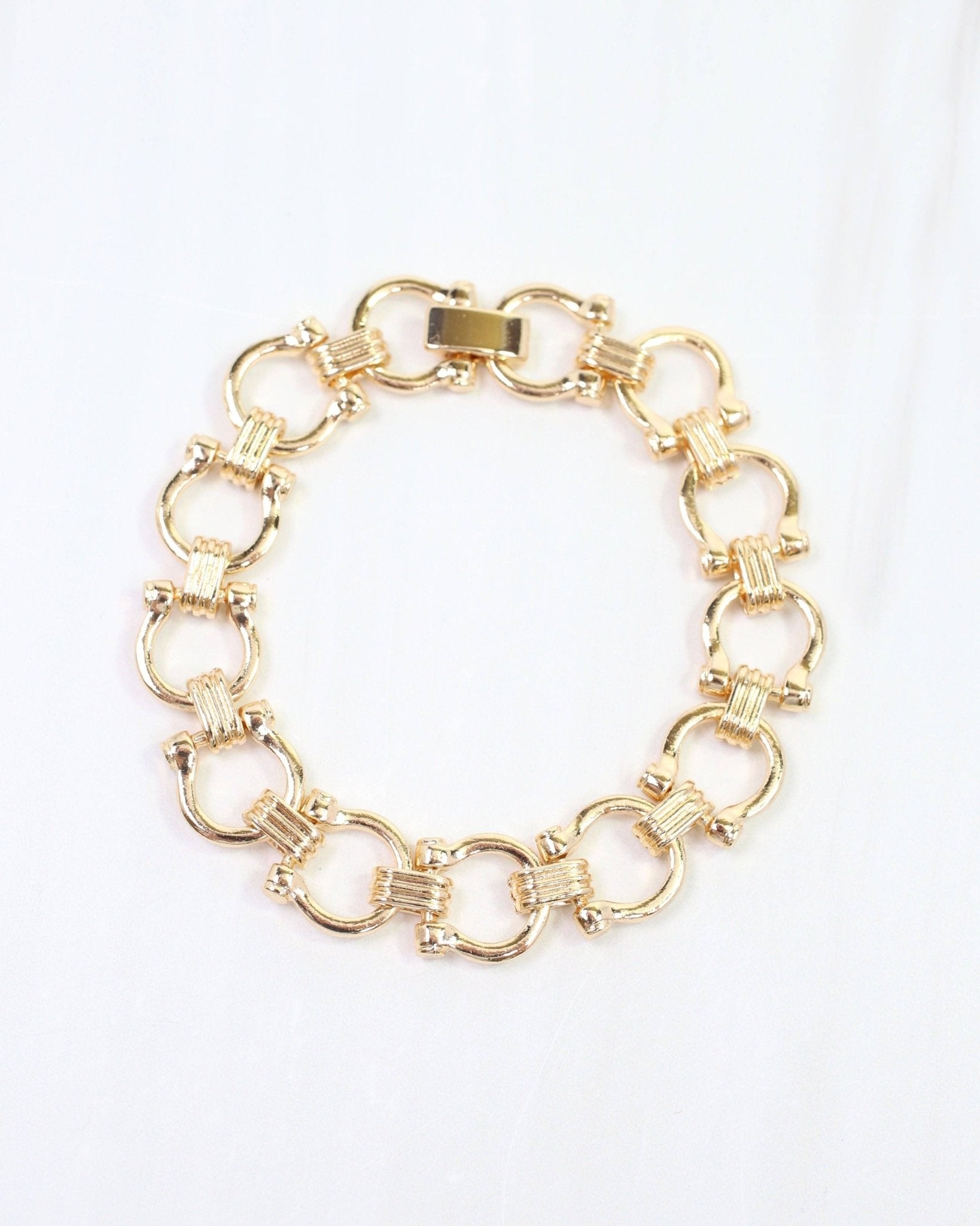 Ely Petite Horsebit Chain Bracelet Gold - Jessi Jayne Boutique