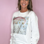 Pink And Gold Santa Graphic Sweatshirt - Jessi Jayne Boutique