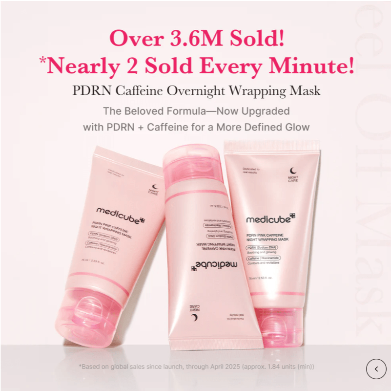 MEDICUBE PDRN Pink Caffeine Overnight Wrapping Mask - Jessi Jayne Boutique