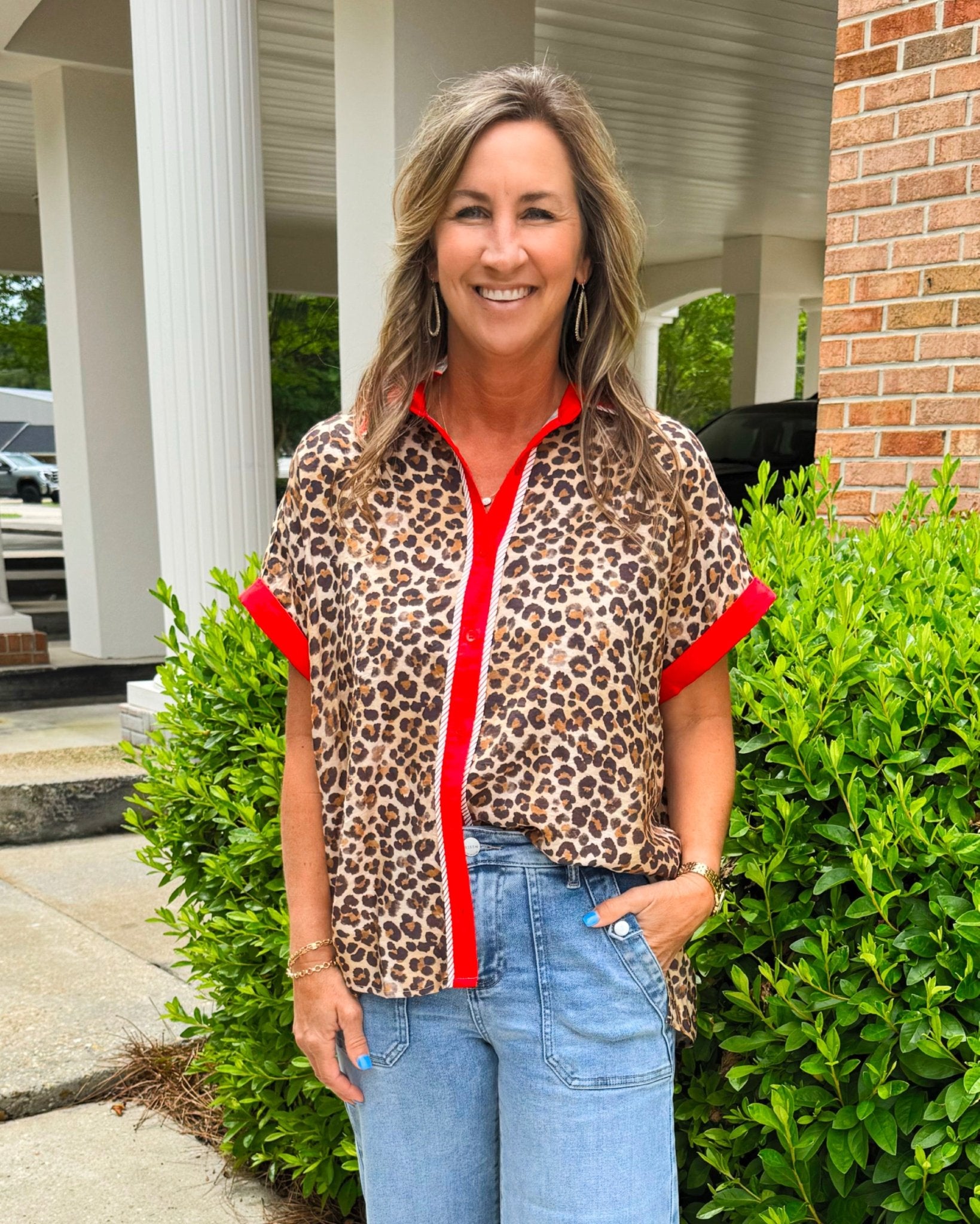 Bold Instinct Button Down Top - Jessi Jayne Boutique