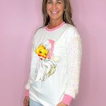 Sequin Santa White Sequin Long Sleeve Top - Jessi Jayne Boutique