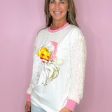 Sequin Santa White Sequin Long Sleeve Top - Jessi Jayne Boutique