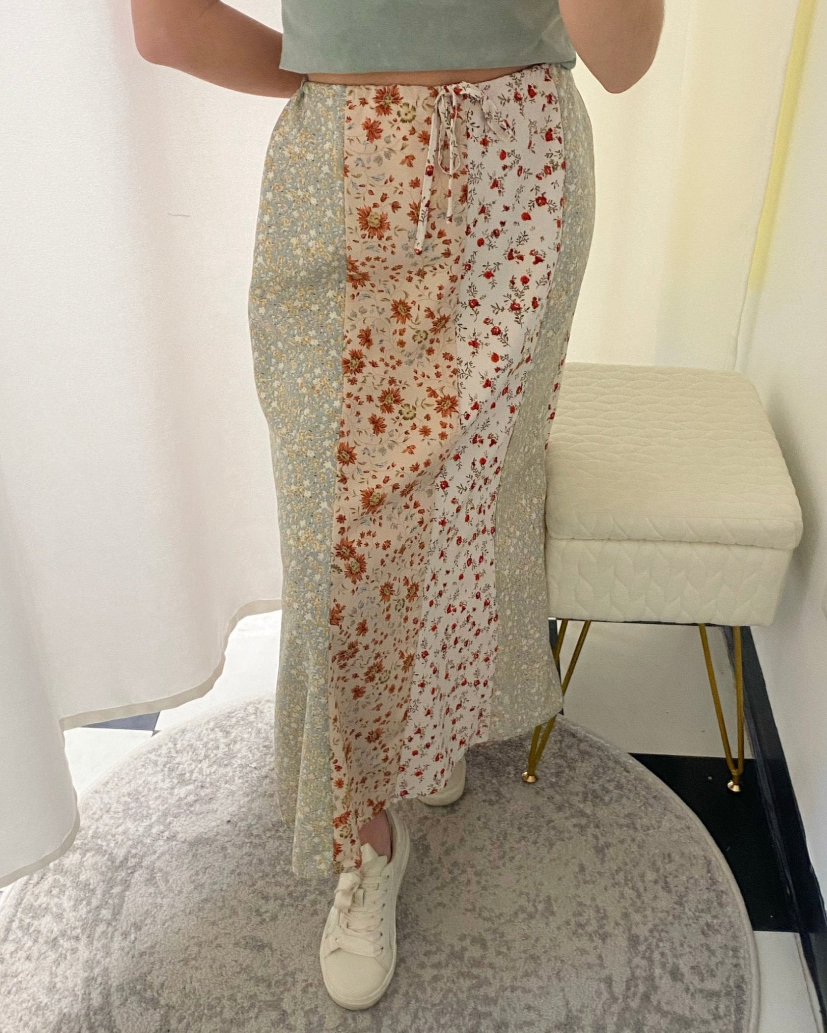 Meadow Bloom Patchwork Skirt - Jessi Jayne Boutique