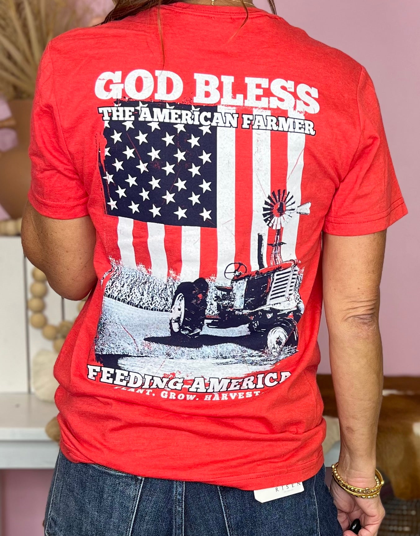 American Farmer Red Unisex Graphic Tee - Jessi Jayne Boutique