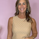 Searching For You Taupe Metallic Knit Sleeveless Crop Top - Jessi Jayne Boutique