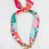 Lillie Scarf Charm Necklace Pink