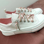 Very G White Glitter Aman Mary's Version Sneakers - Jessi Jayne Boutique