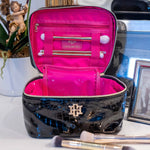 Hampton Black Patent Train Case - Jessi Jayne Boutique
