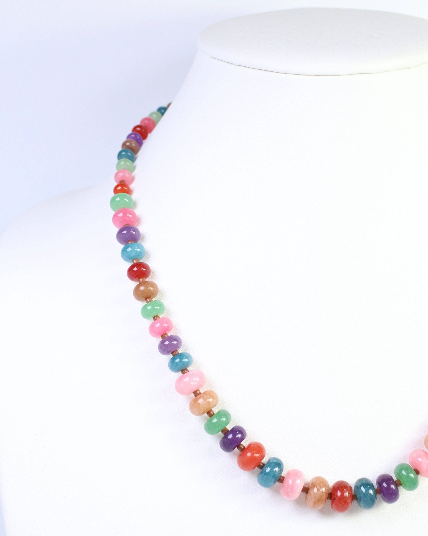 Marcela Dark Multi Stone Beaded Necklace - Jessi Jayne Boutique