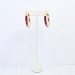 Elyse Hoop Earring Burgundy - Jessi Jayne Boutique