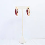 Elyse Hoop Earring Burgundy - Jessi Jayne Boutique