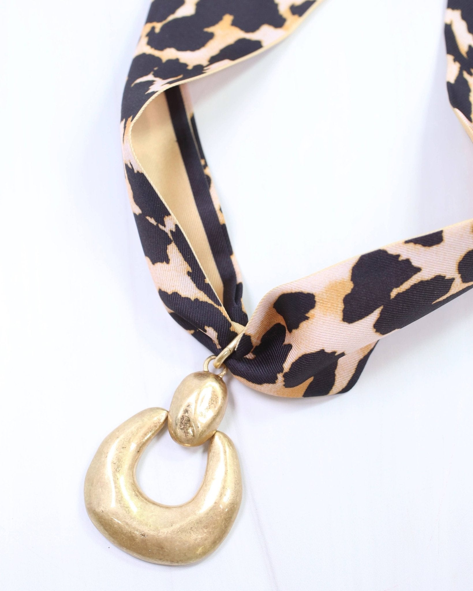Galena Horseshoe Charm Worn Gold - Jessi Jayne Boutique