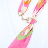 Lana Horsebit Scarf Necklace Pink - Jessi Jayne Boutique