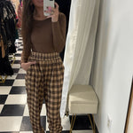 Daily Coffee Plaid Pants - Jessi Jayne Boutique