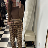 Daily Coffee Plaid Pants - Jessi Jayne Boutique