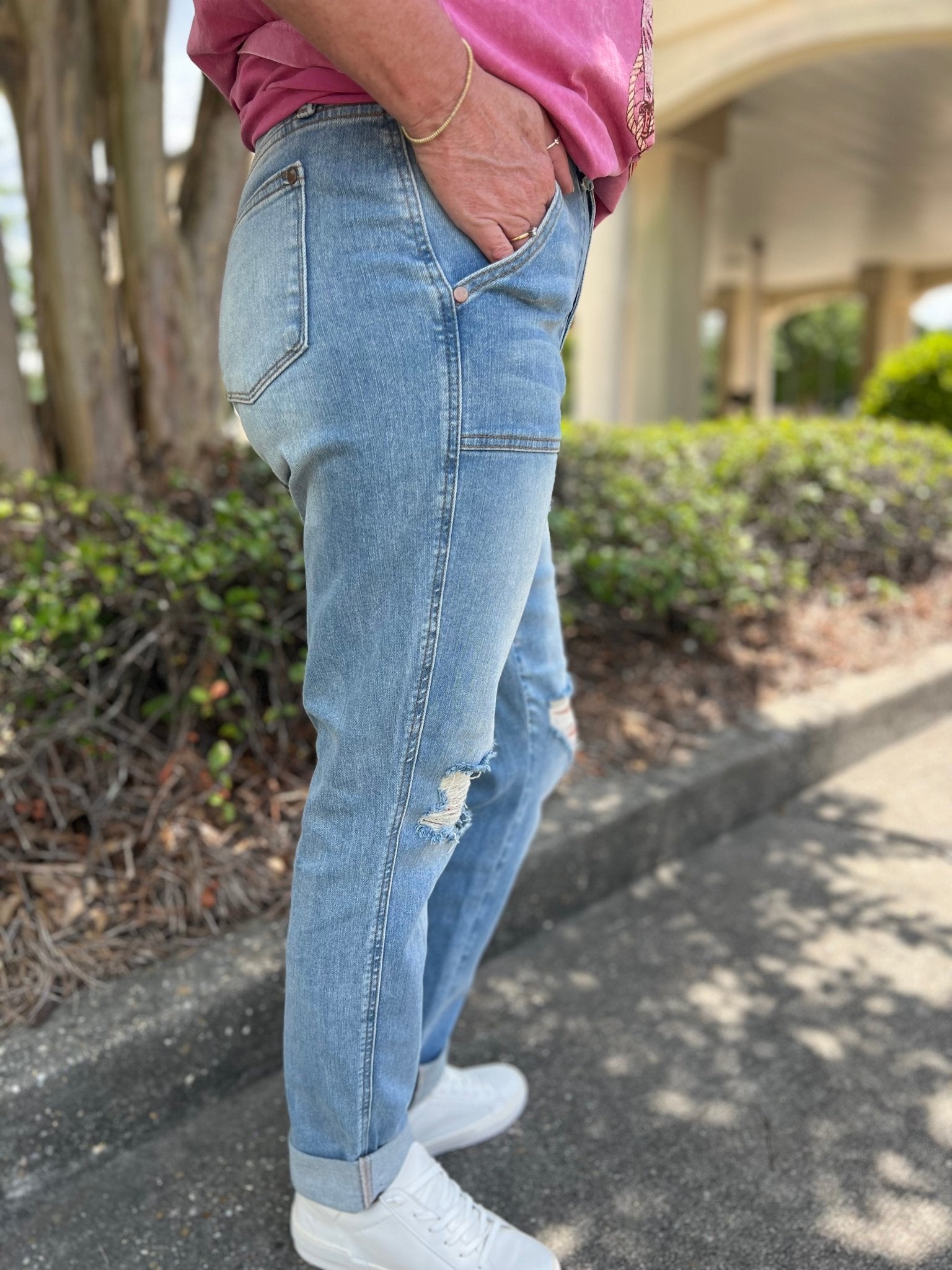 In Good Hands Judy Blue High Waist Boyfriend Fit Jeans - Jessi Jayne Boutique