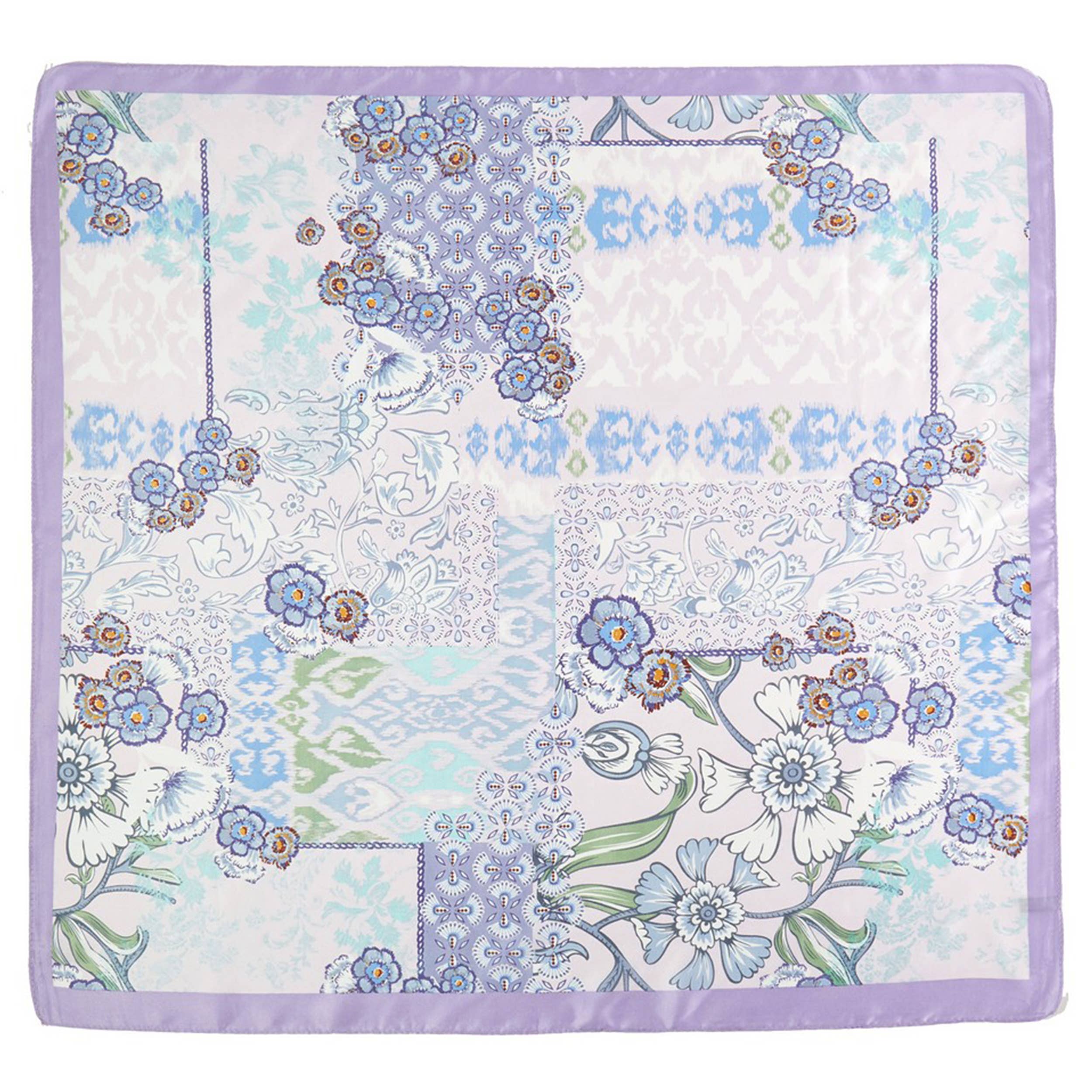 Purple Floral Print Bandana Summer Scarf - Jessi Jayne Boutique