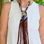 Cambridge Chocolate Tassel Scarf - Jessi Jayne Boutique