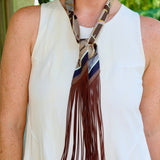 Cambridge Chocolate Tassel Scarf - Jessi Jayne Boutique