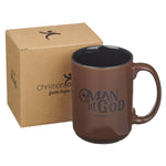 Mug Brown/Black Man of God 1 Tim. 6:11 - Jessi Jayne Boutique