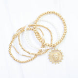 Carmen Coin Beaded Bracelet Set Dog Worn - Jessi Jayne Boutique