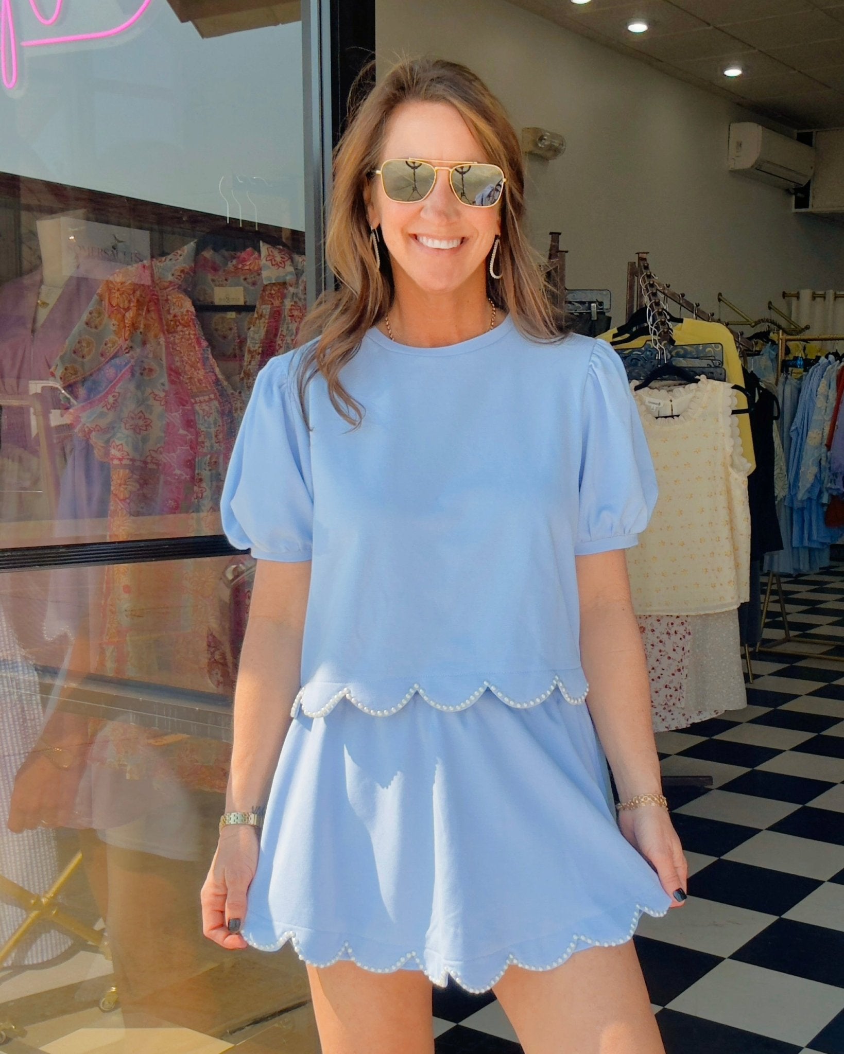Sweet Serenity Pearl Skort Set - Jessi Jayne Boutique