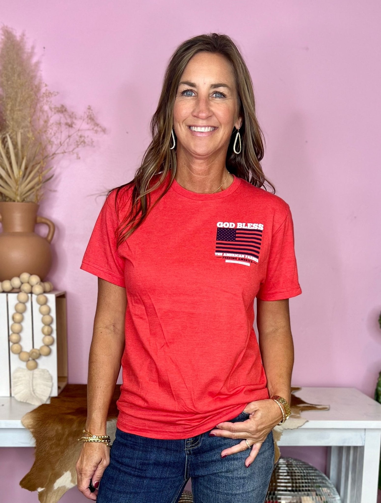 American Farmer Red Unisex Graphic Tee - Jessi Jayne Boutique
