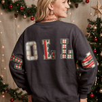 Holly Jolly Patch Charcoal Sweatshirt - Jessi Jayne Boutique