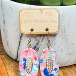 Multi - Color Oval Pink Panache Earrings - Jessi Jayne Boutique