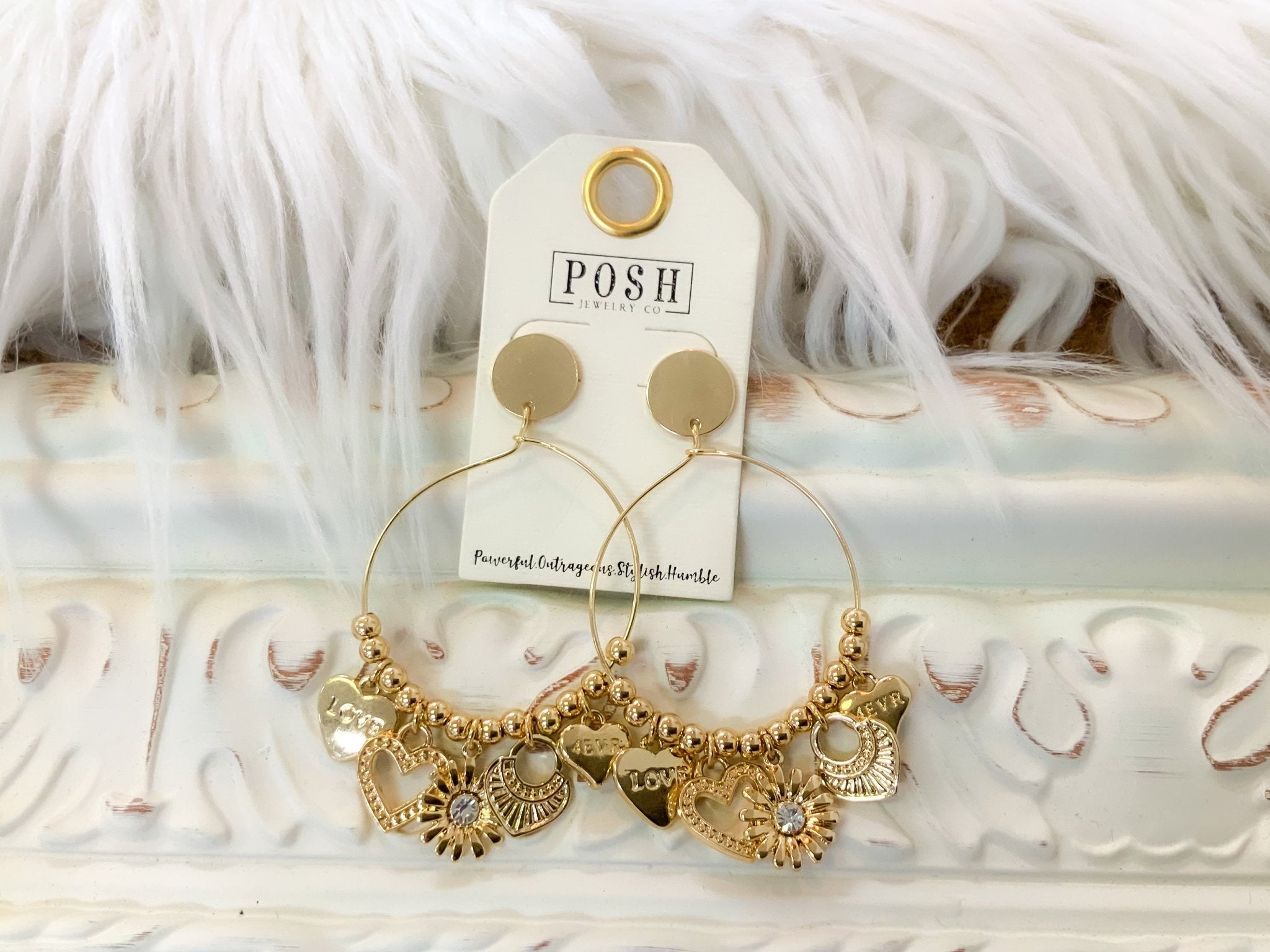 Love Language Charm Hoops - Jessi Jayne Boutique