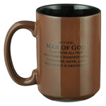Mug Brown/Black Man of God 1 Tim. 6:11 - Jessi Jayne Boutique