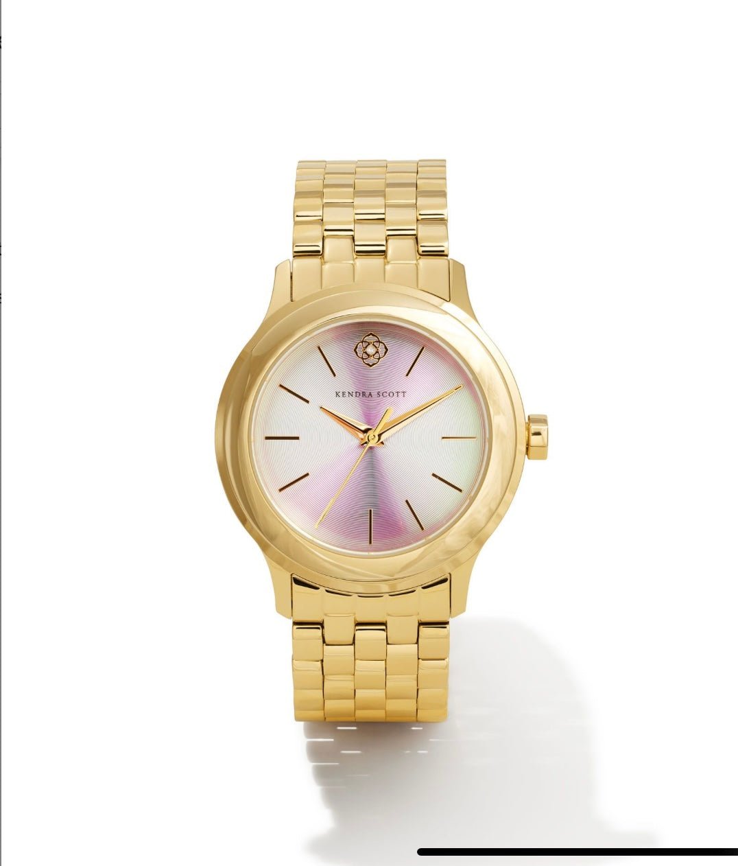 Kendra Scott Alex 35mm Gold Tone Iridescent Sunray Watch - Jessi Jayne Boutique