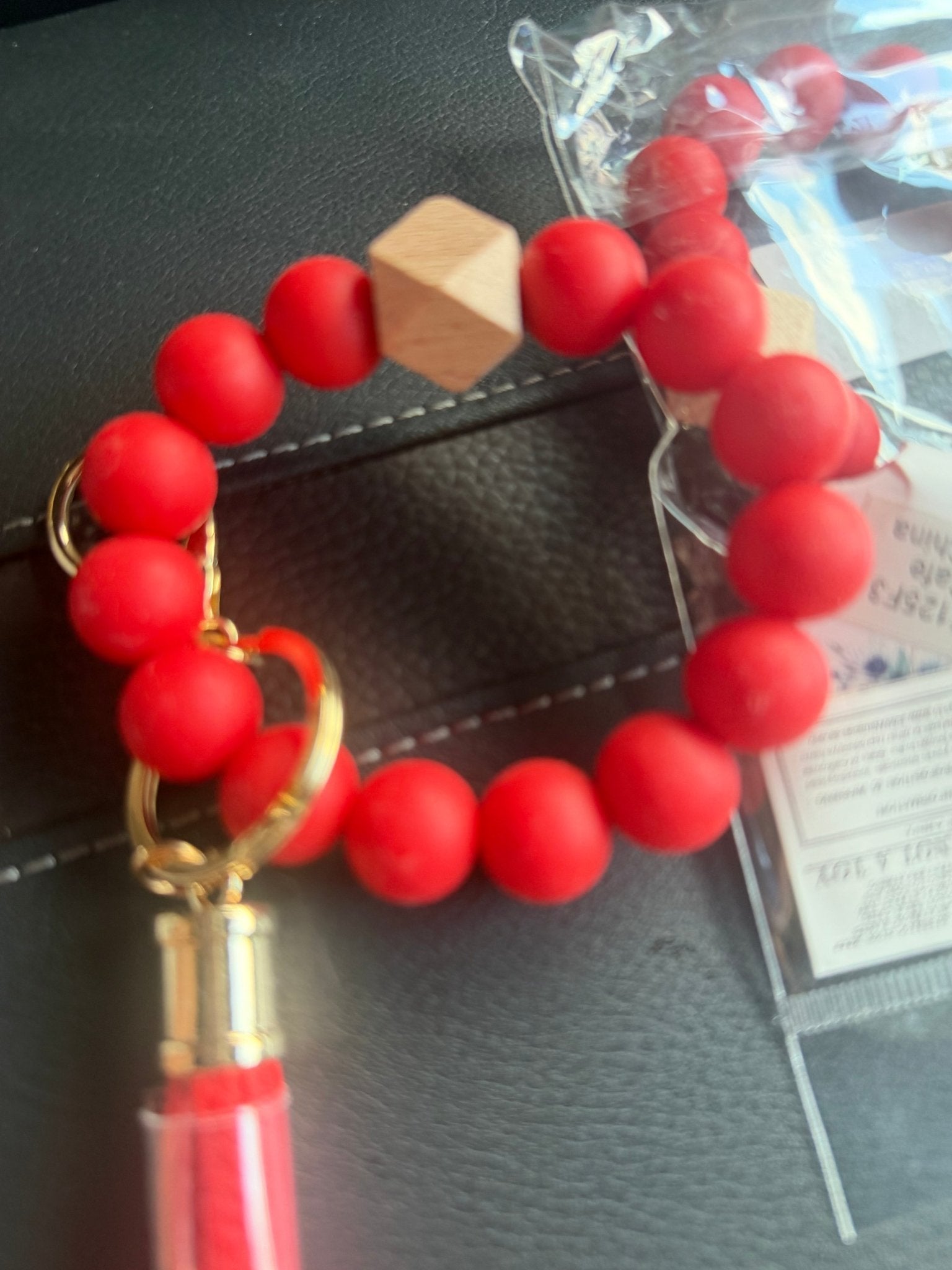 Silicone Beaded Wristlet Keychain - Jessi Jayne Boutique