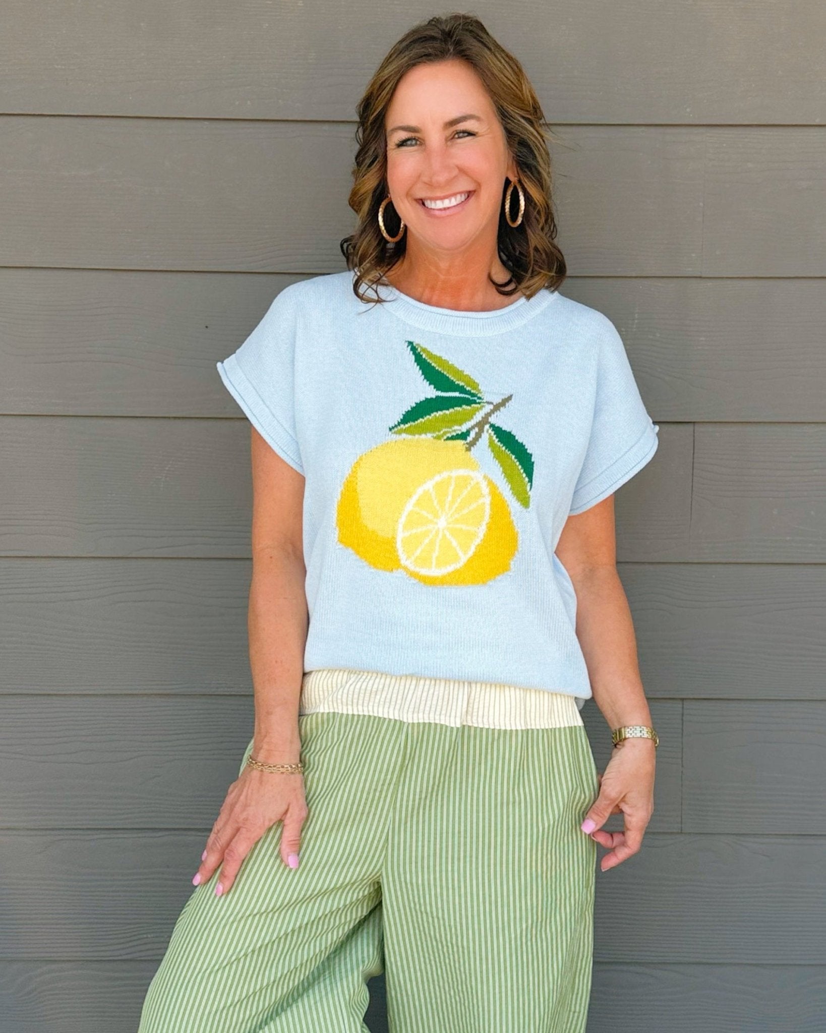 Limoncello Days Sweater Top - Jessi Jayne Boutique