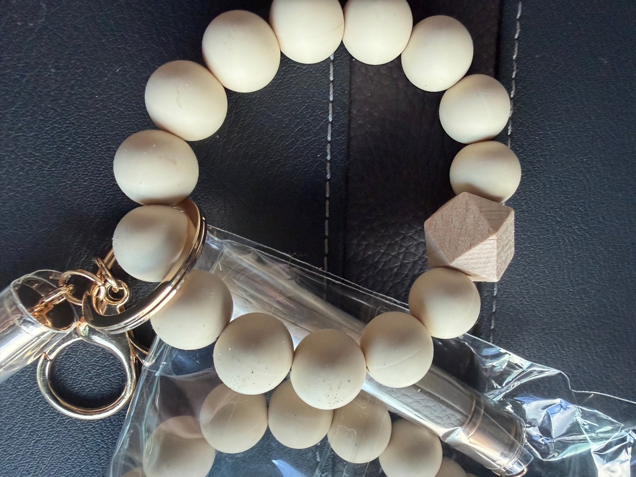 Silicone Beaded Wristlet Keychain - Jessi Jayne Boutique