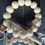 Silicone Beaded Wristlet Keychain
