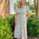 Botanical Tapestry Maxi Dress - Jessi Jayne Boutique