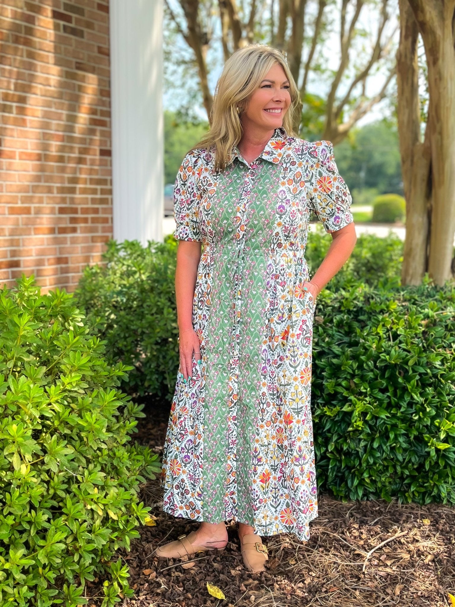 Botanical Tapestry Maxi Dress - Jessi Jayne Boutique