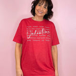 My Valentine Red Graphic Tee - Jessi Jayne Boutique