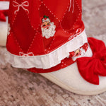 Santa's Signature Bow Ruffle Pajama Set - Jessi Jayne Boutique