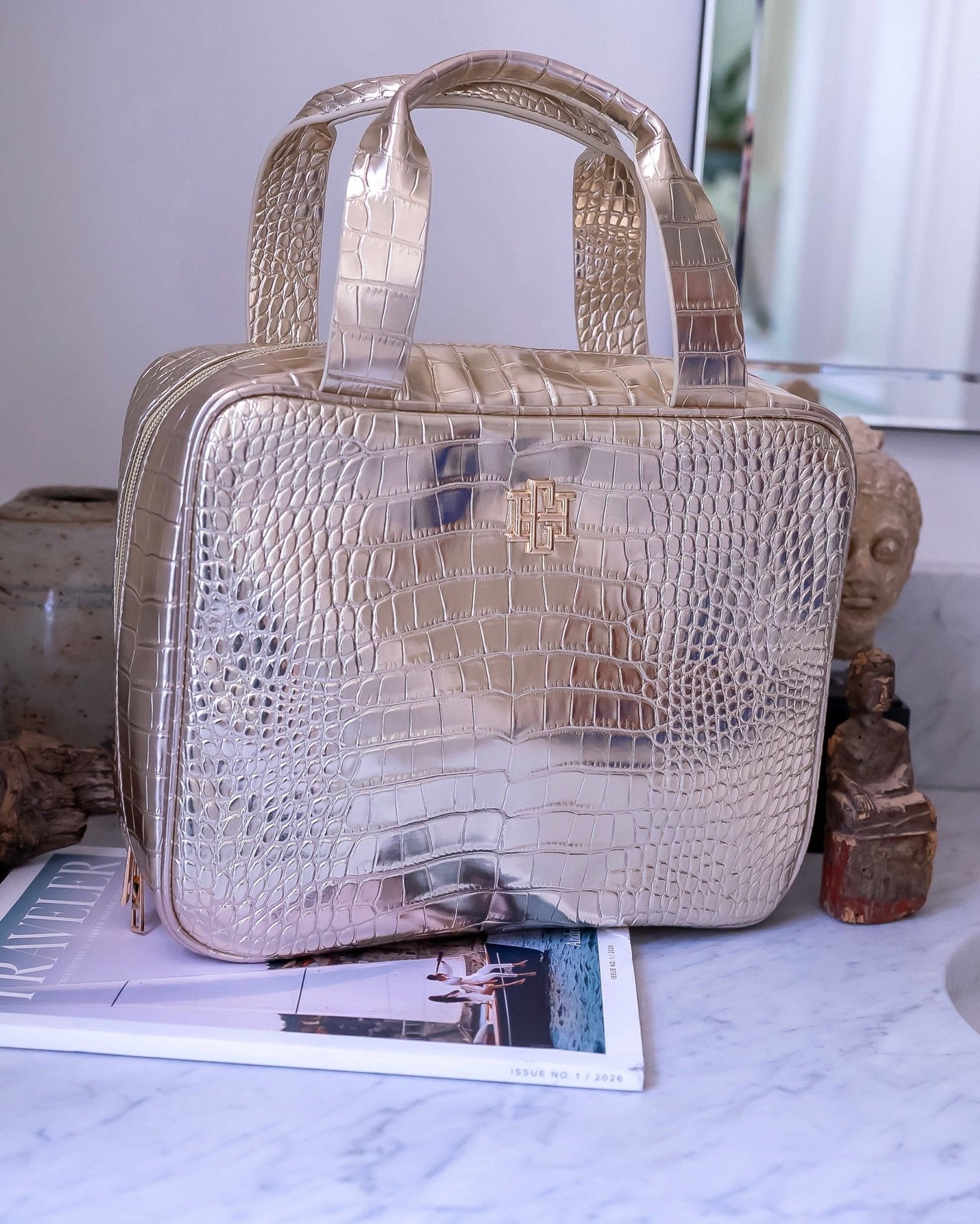 Punta Cana Large Gold Case Bag - Jessi Jayne Boutique