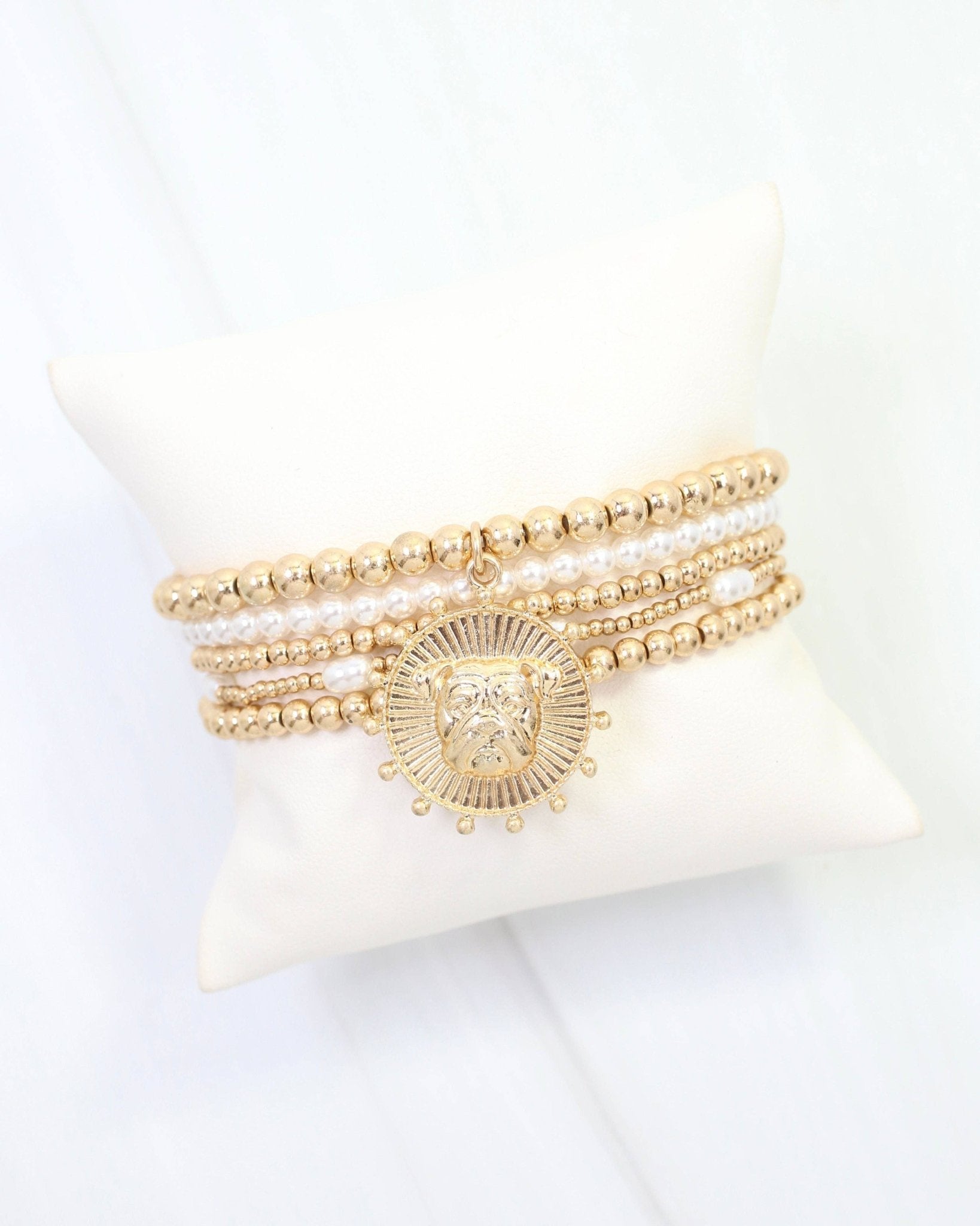 Carmen Coin Beaded Bracelet Set Dog Worn - Jessi Jayne Boutique