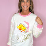 Sequin Santa White Sequin Long Sleeve Top - Jessi Jayne Boutique