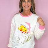 Sequin Santa White Sequin Long Sleeve Top - Jessi Jayne Boutique