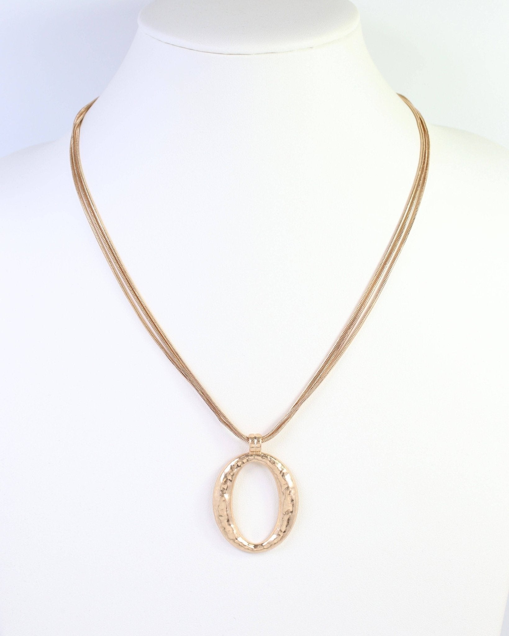 Grants Layered Cascade Chain with Pendant Worn Gold - Jessi Jayne Boutique